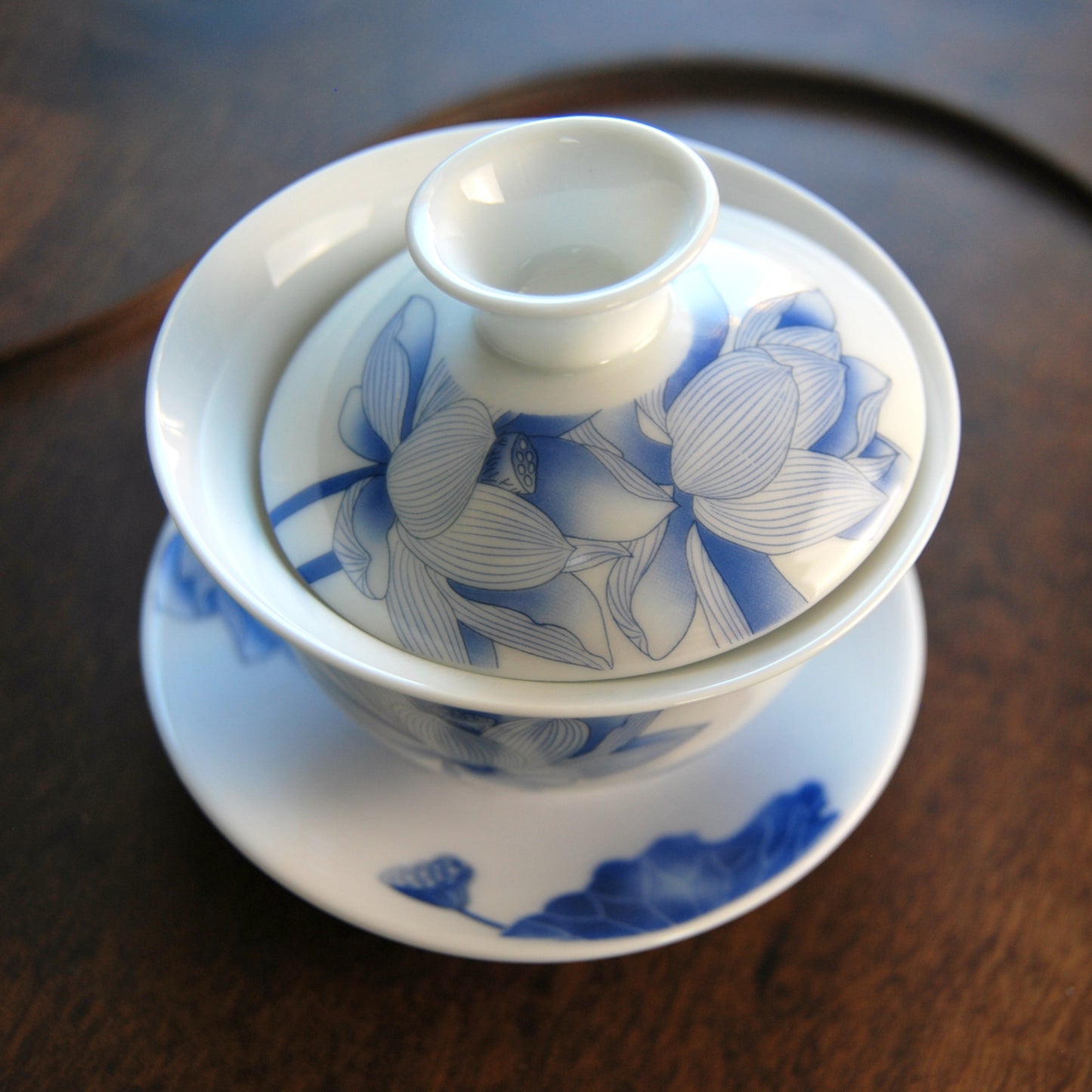 Porcelain Gaiwan 'Lotus' 160 ml