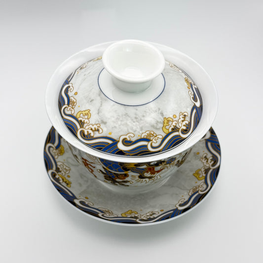Porzellan Gaiwan „Tianlong“ – Der Himmelsdrache (140 ml)