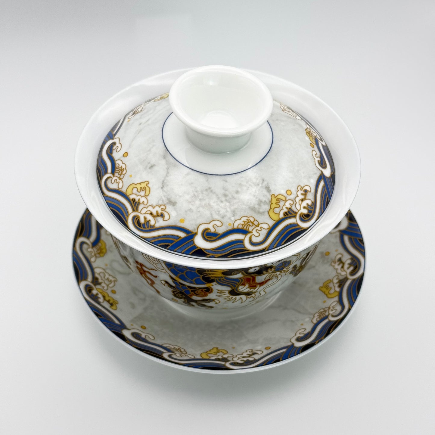 Porzellan Gaiwan „Tianlong“ – Der Himmelsdrache (140 ml)