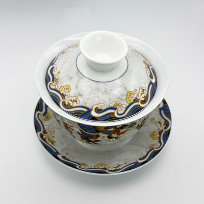 Porzellan Gaiwan „Tianlong“ – Der Himmelsdrache (140 ml)