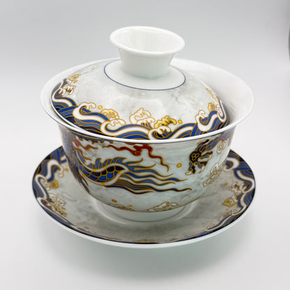 Porzellan Gaiwan „Tianlong“ – Der Himmelsdrache (140 ml)