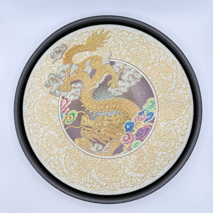 Keramik-Teetisch - Goldener Drache & Kaiserliche Wolken