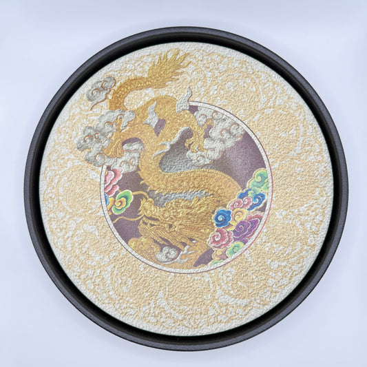 Keramik-Teetisch - Goldener Drache & Kaiserliche Wolken