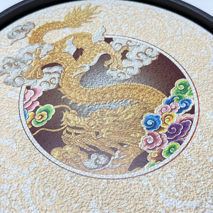 Keramik-Teetisch - Goldener Drache & Kaiserliche Wolken